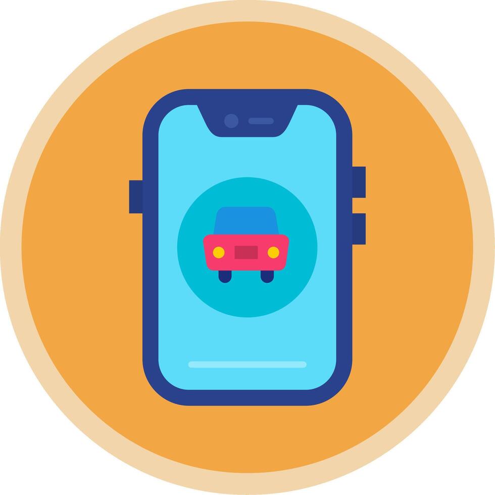 Car Flat Multi Circle Icon vector