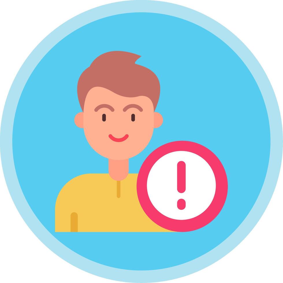 Error Flat Multi Circle Icon vector