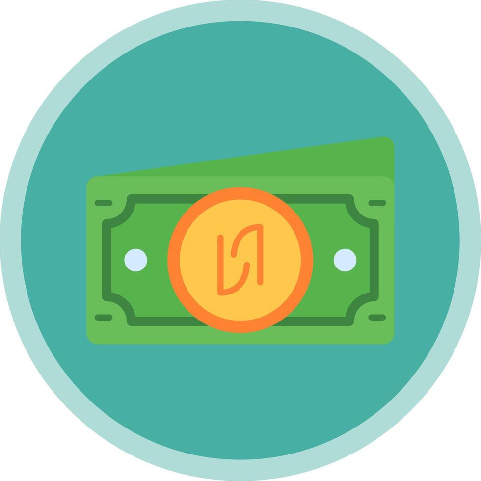 Shekel Flat Multi Circle Icon vector