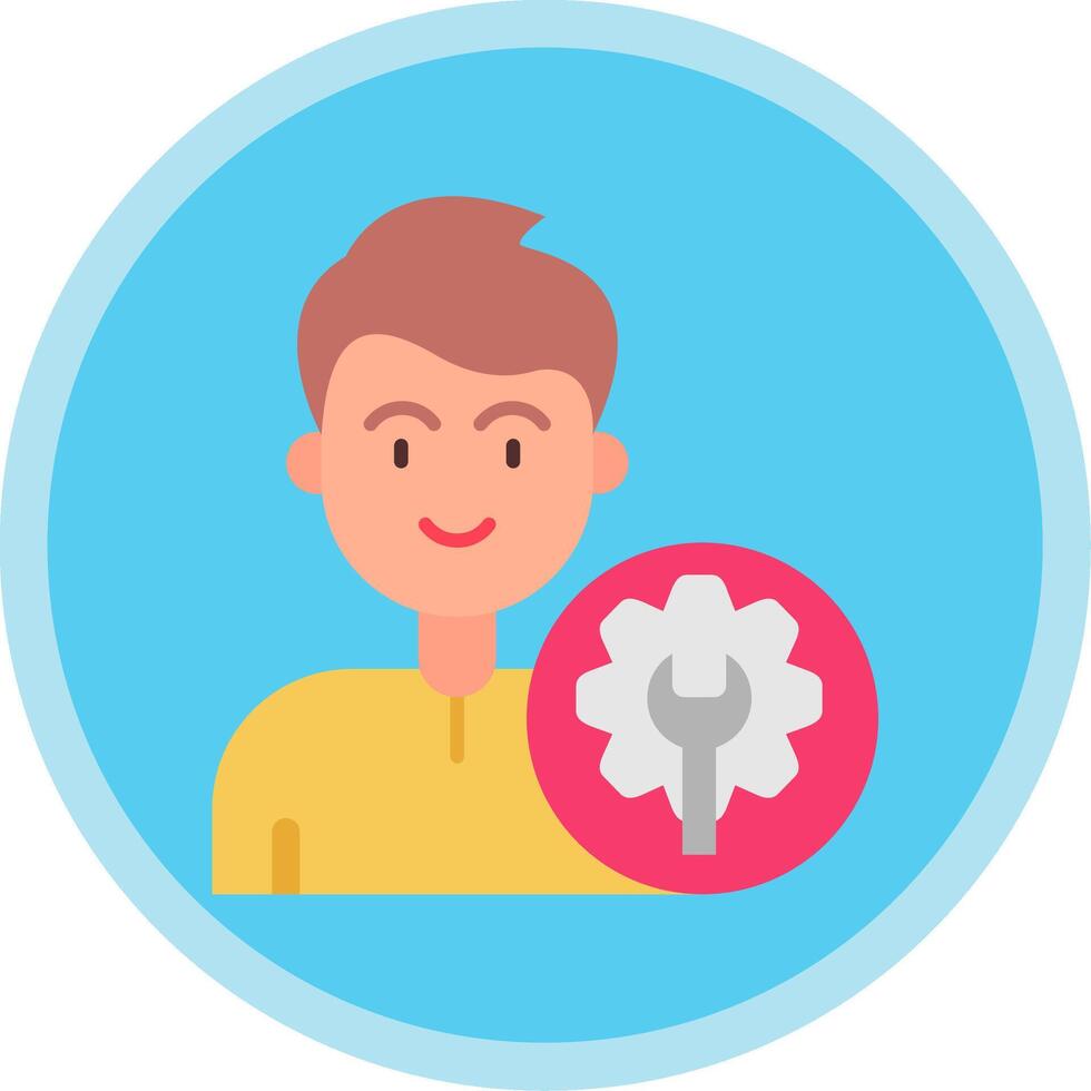 Maintenance Flat Multi Circle Icon vector