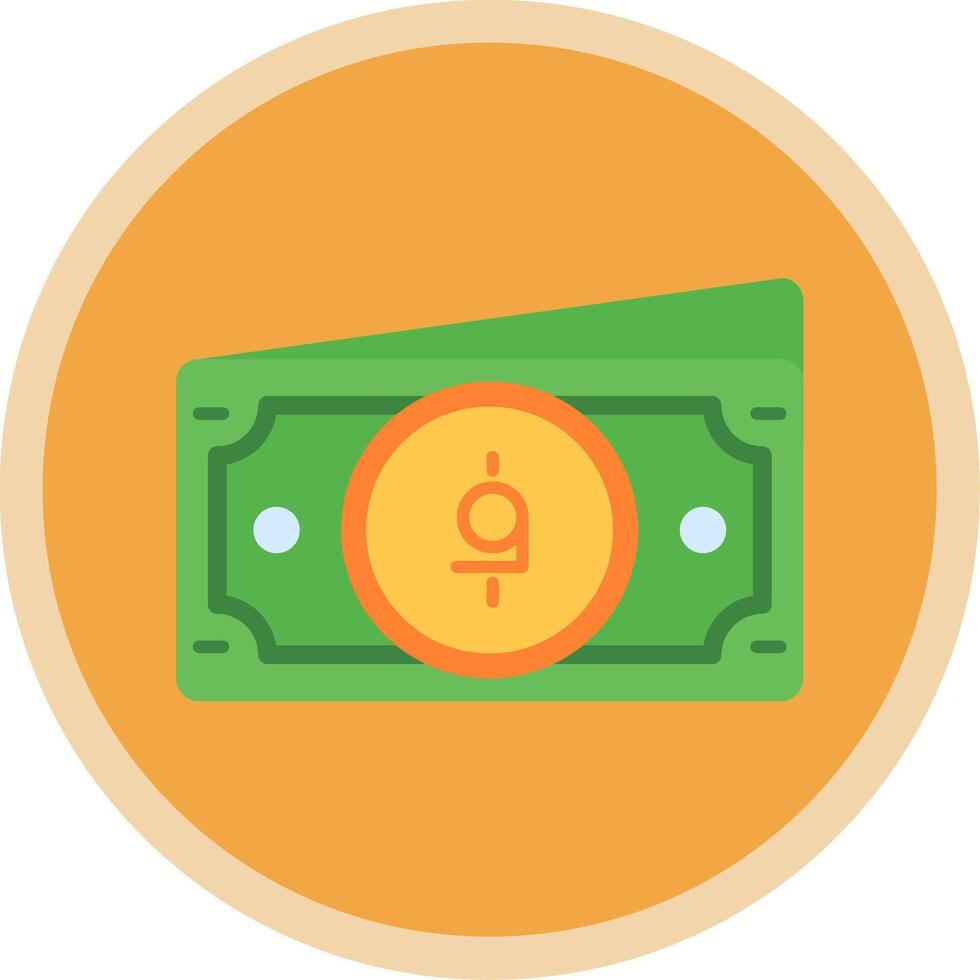 Afghani Flat Multi Circle Icon vector
