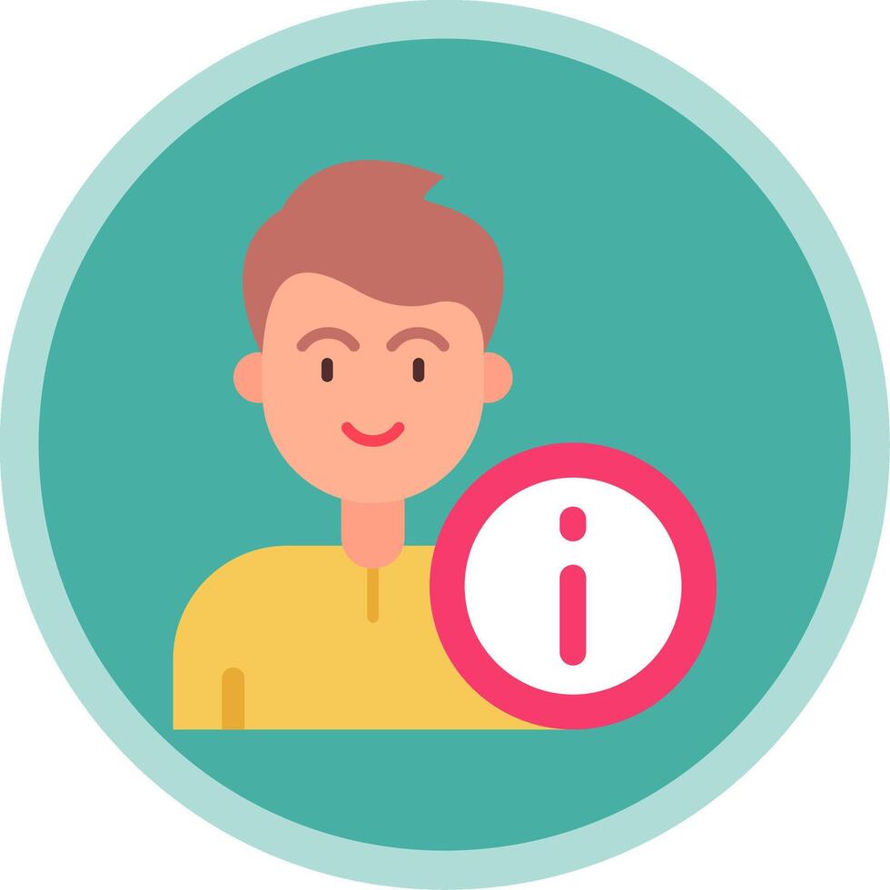 Info Flat Multi Circle Icon vector