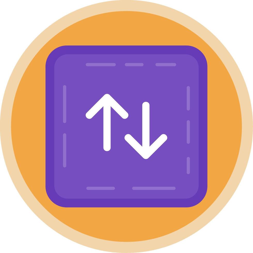 Swap Flat Multi Circle Icon vector