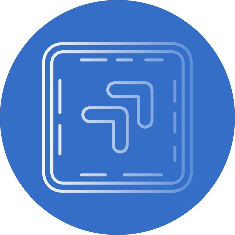 Chevron Gradient Line Circle Icon vector
