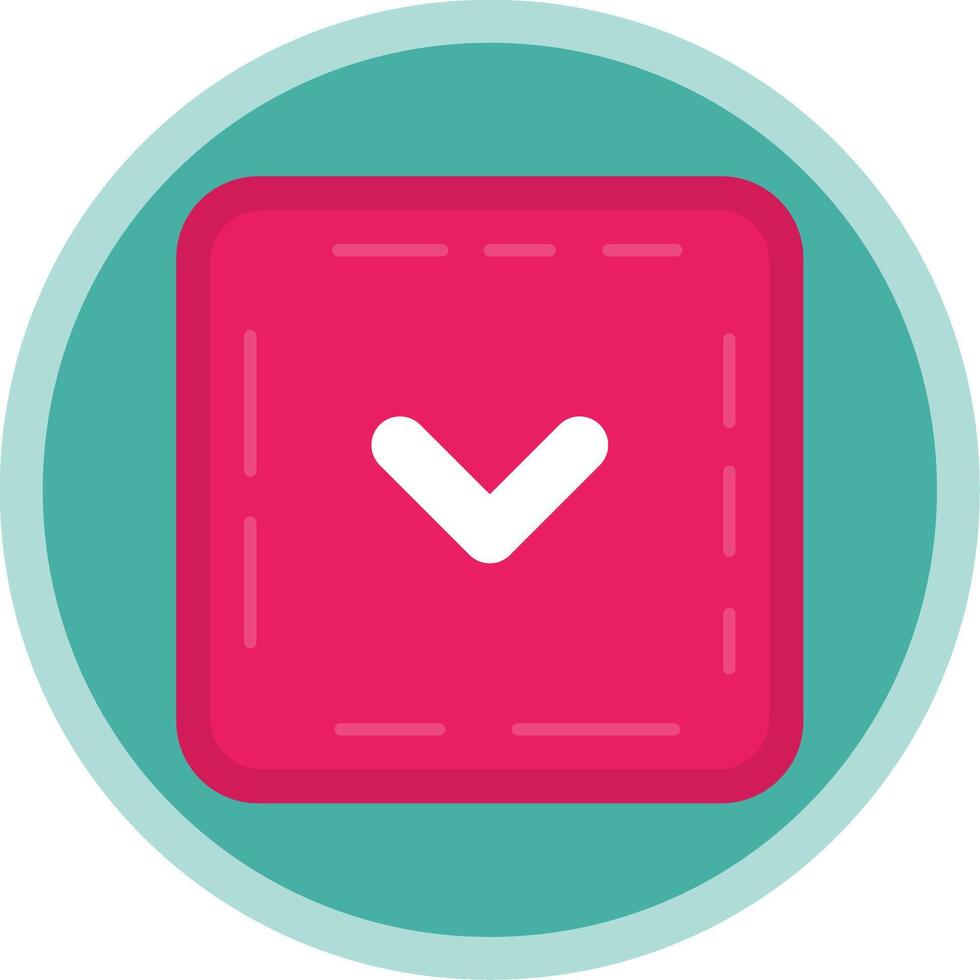 Chevron Flat Multi Circle Icon vector
