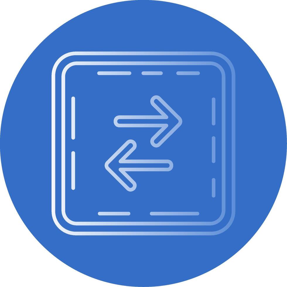 Swap Gradient Line Circle Icon vector