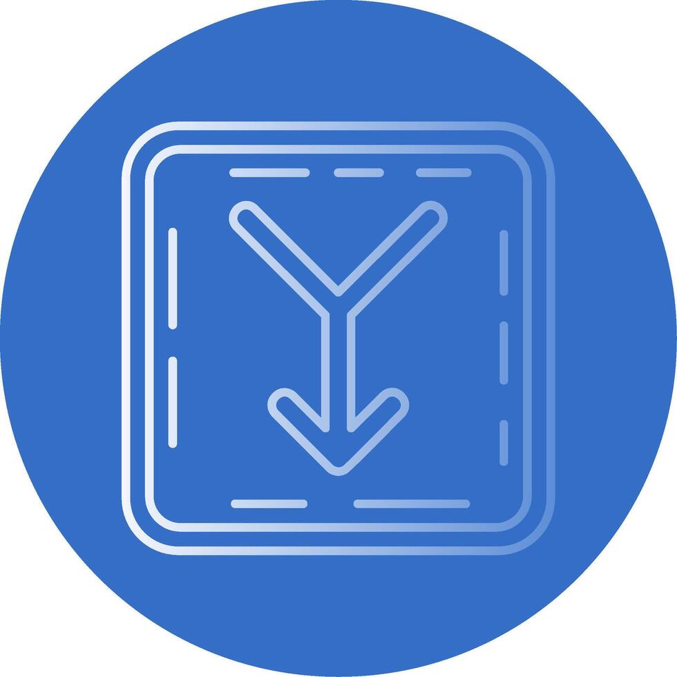 Merge Gradient Line Circle Icon vector