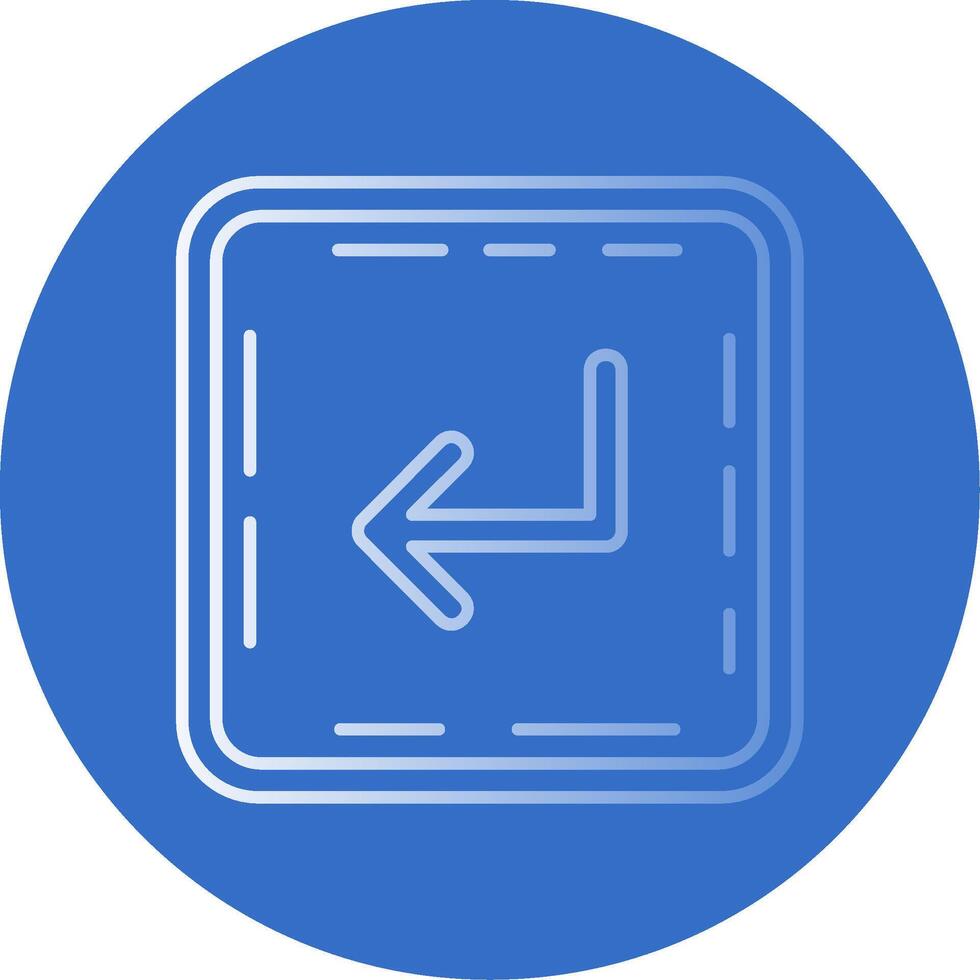 Turn Gradient Line Circle Icon vector