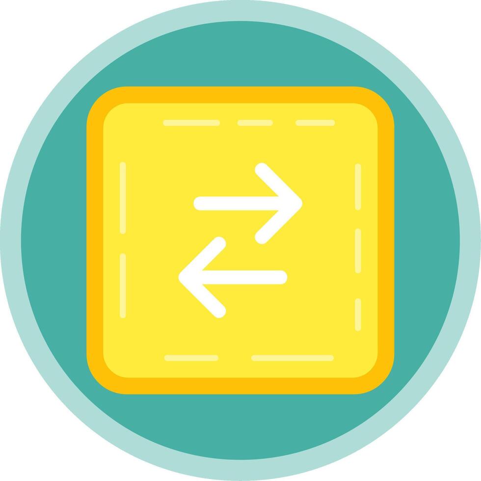 Swap Flat Multi Circle Icon vector