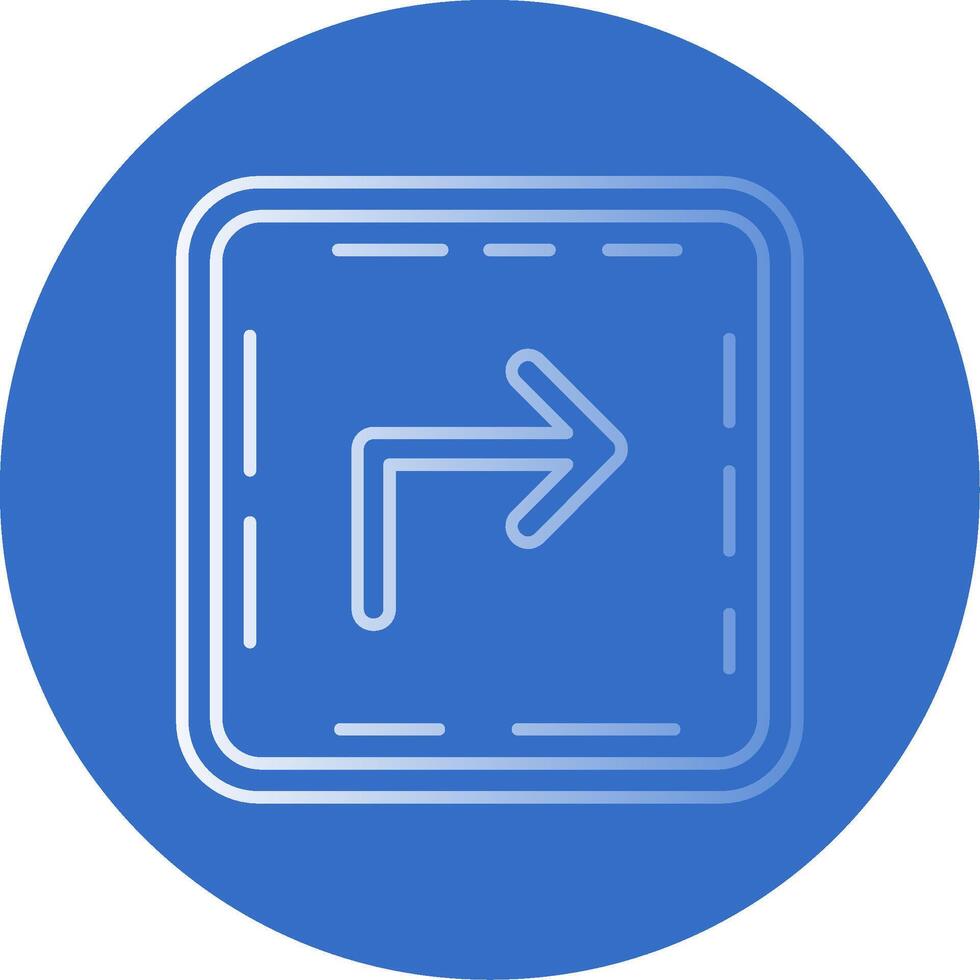 Turn Gradient Line Circle Icon vector