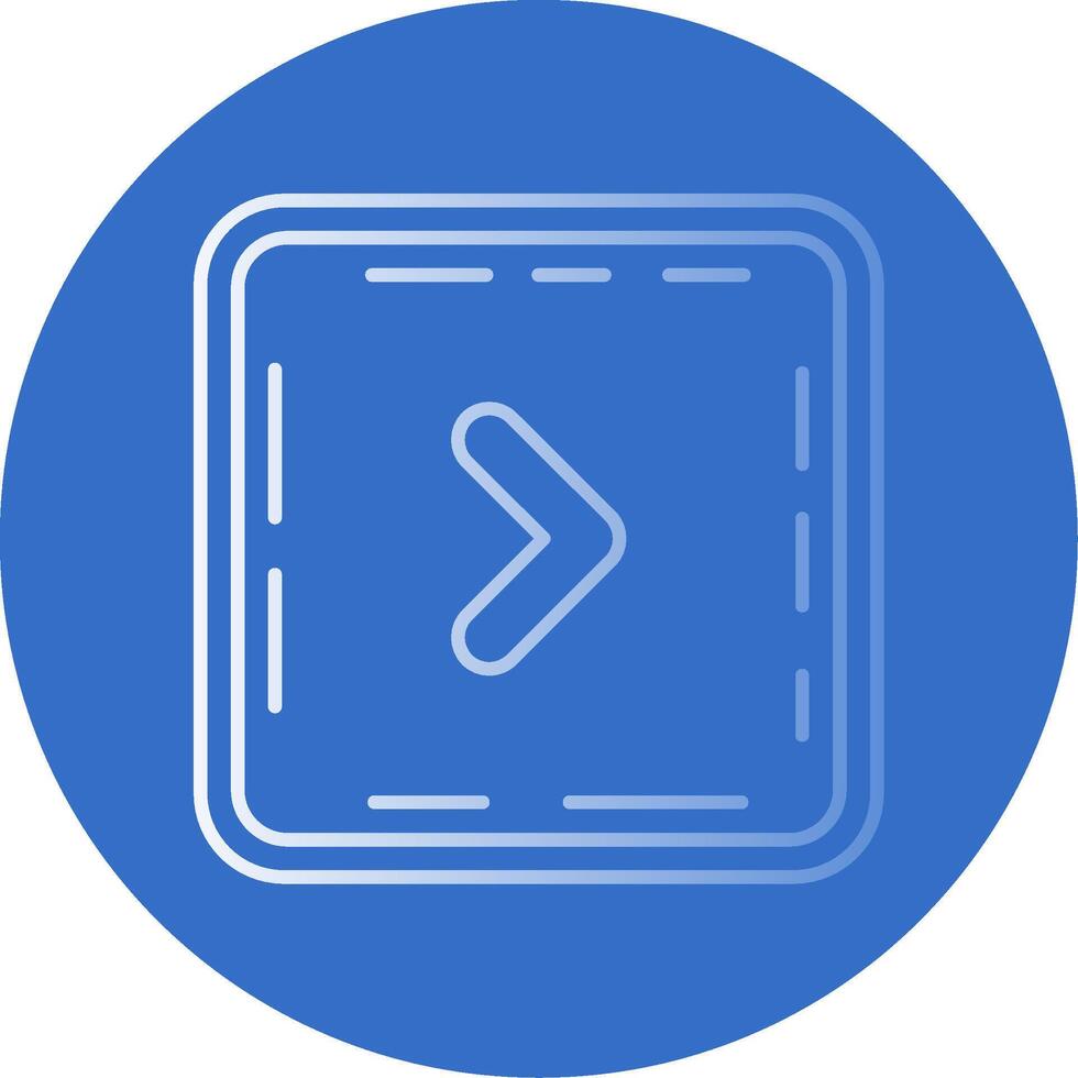 Chevron Gradient Line Circle Icon vector