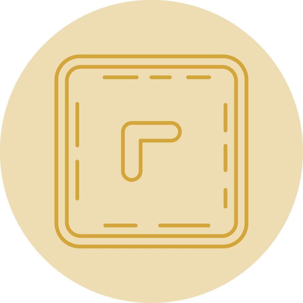 Chevron Line Yellow Circle Icon vector
