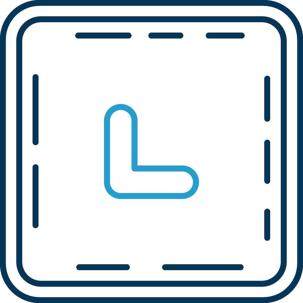 Chevron Line Blue Two Color Icon vector