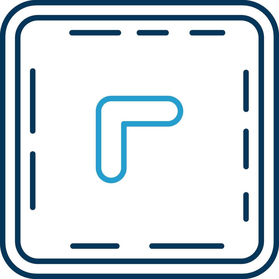Chevron Line Blue Two Color Icon vector