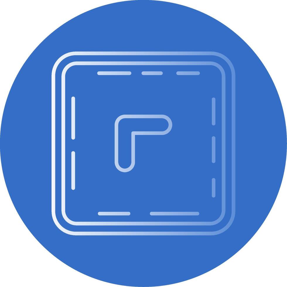Chevron Gradient Line Circle Icon vector