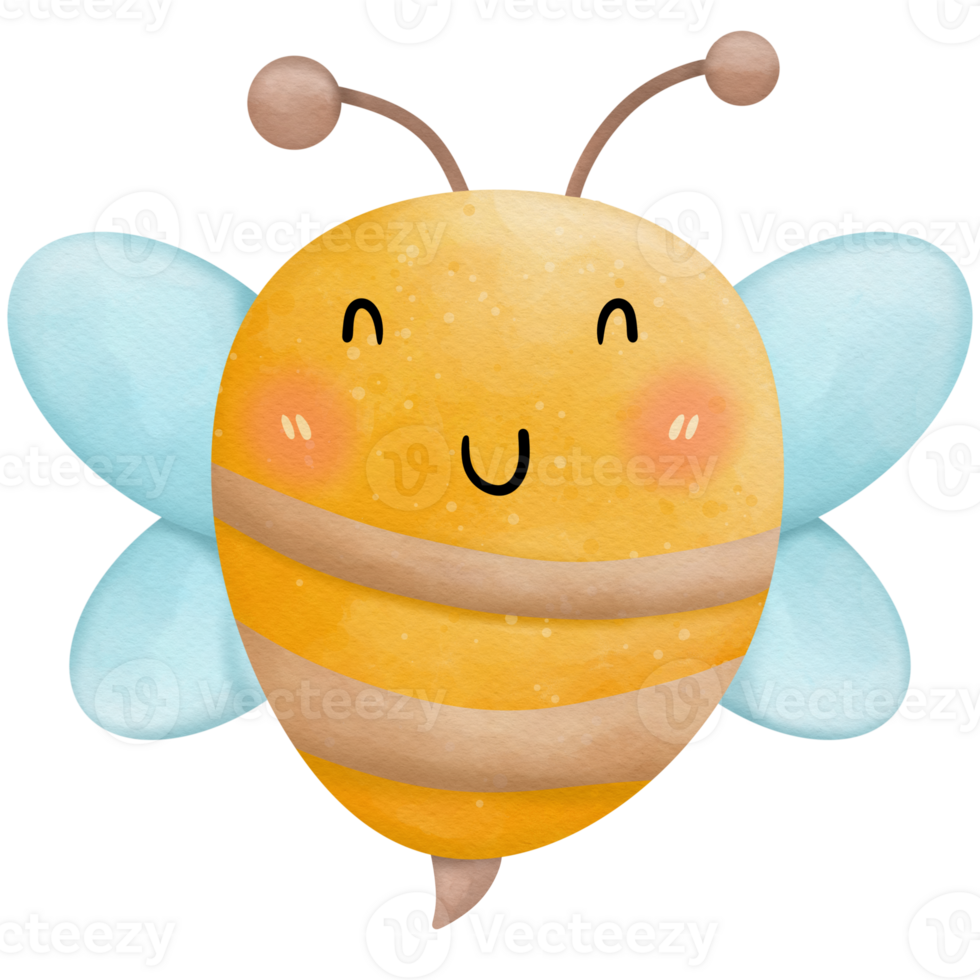 Honey bee watercolor so cute png