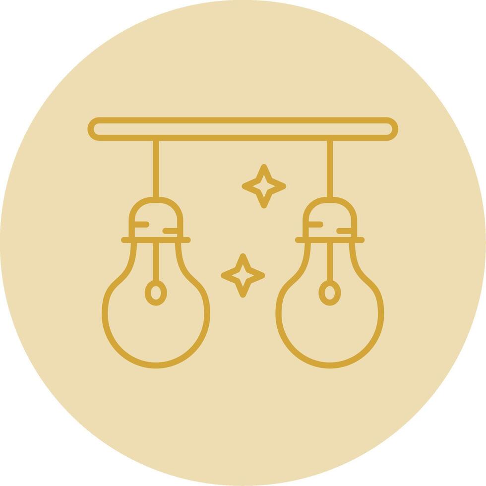 Light Line Yellow Circle Icon vector