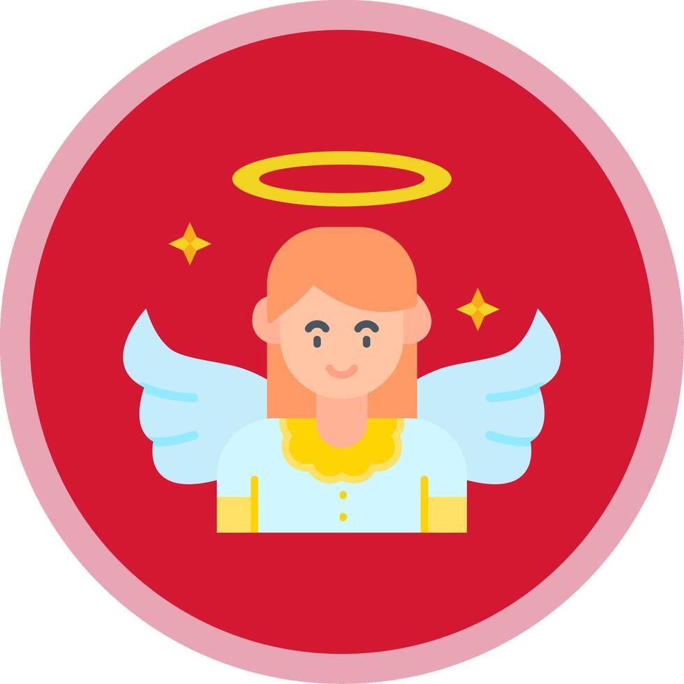 Angel Flat Multi Circle Icon vector
