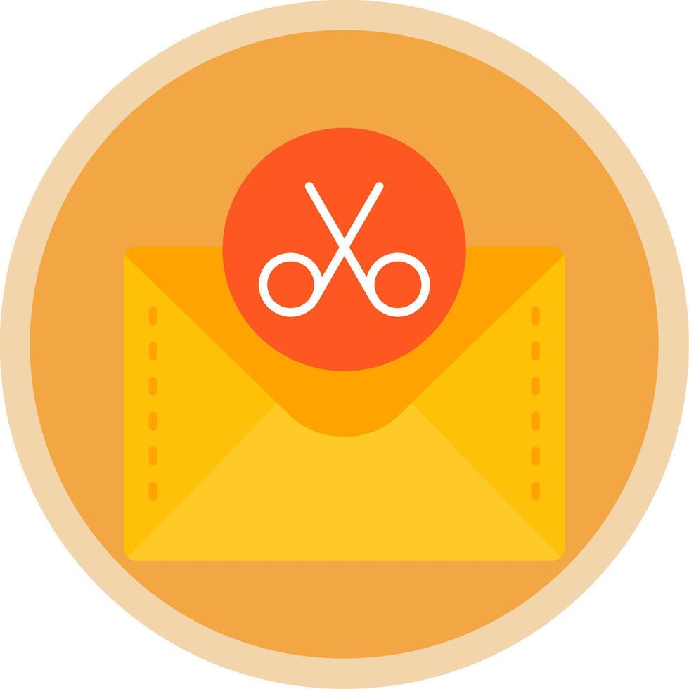 Scissor Flat Multi Circle Icon vector