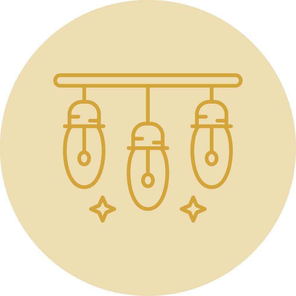Lights Line Yellow Circle Icon vector