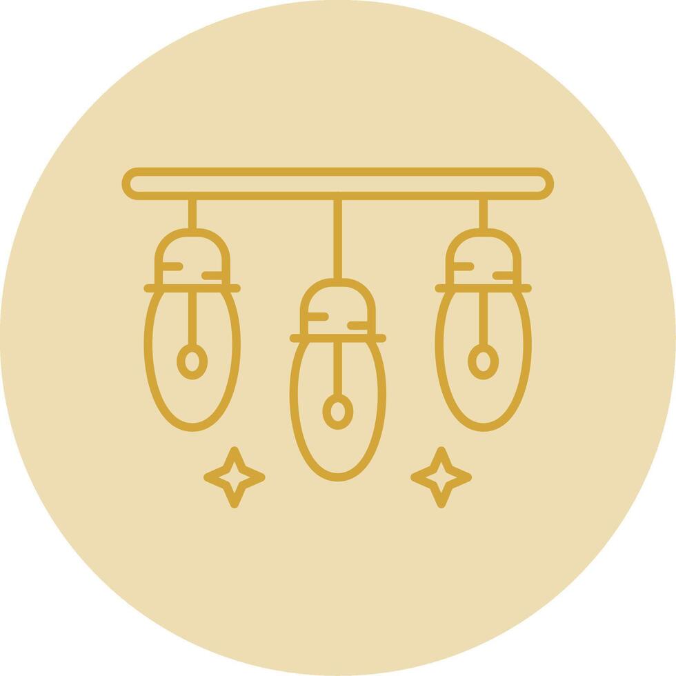 Lights Line Yellow Circle Icon vector