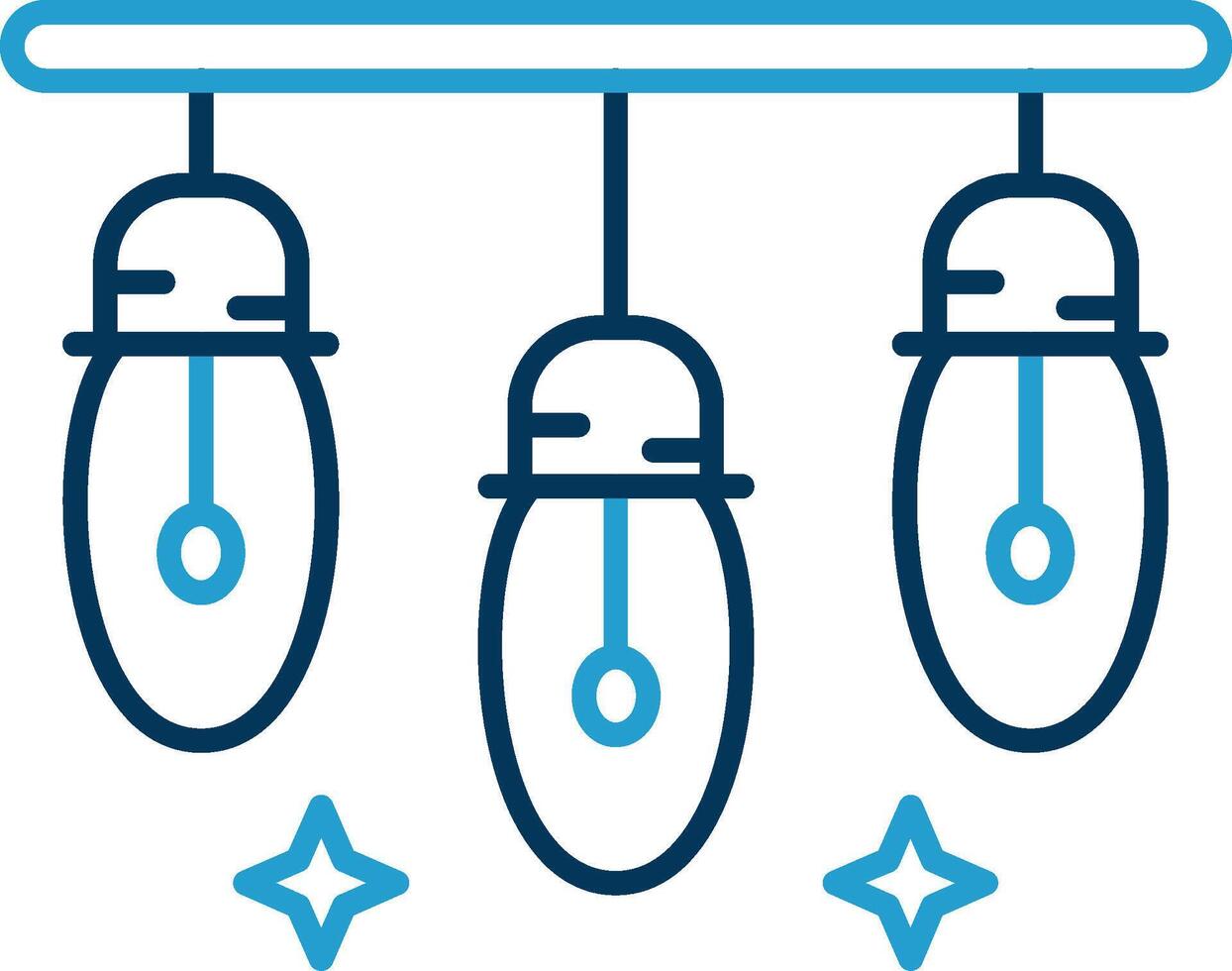Lights Line Blue Two Color Icon vector