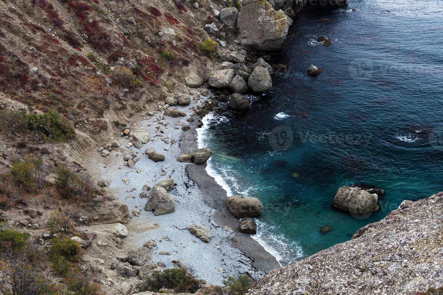 beautiful saltwater lagoon with clear water photo
