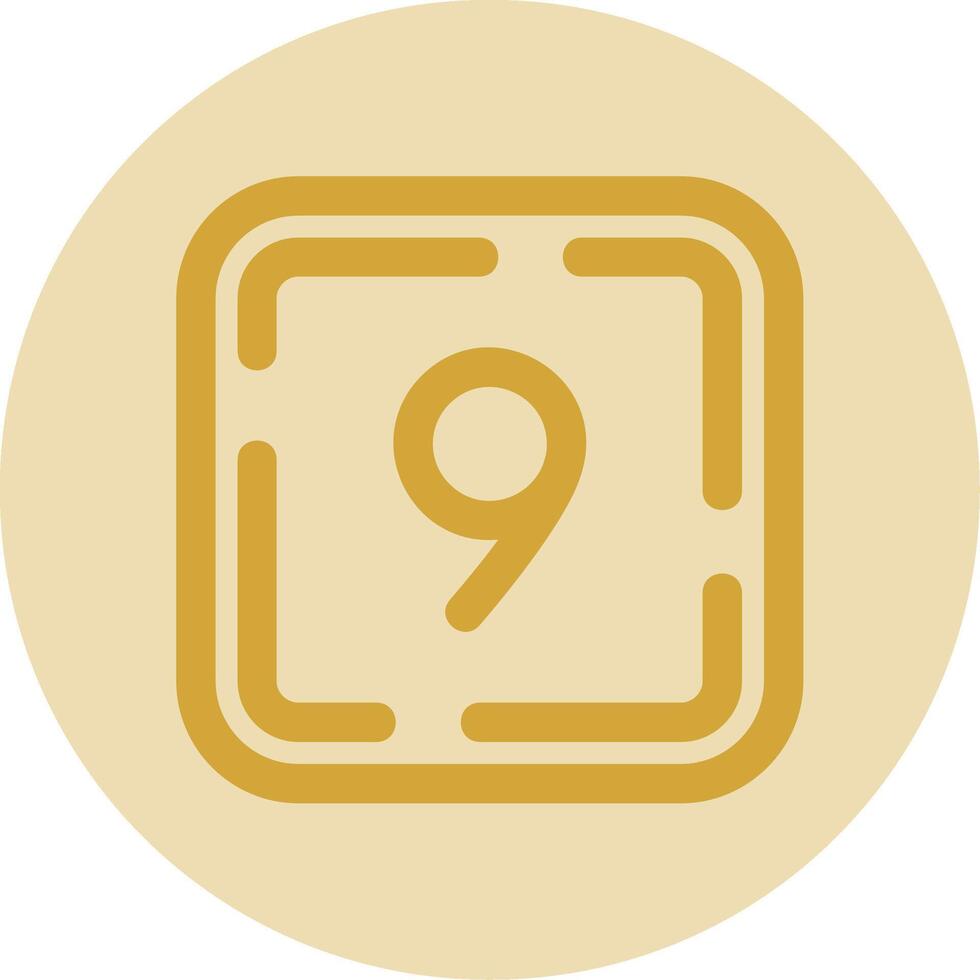 Nine Line Yellow Circle Icon vector