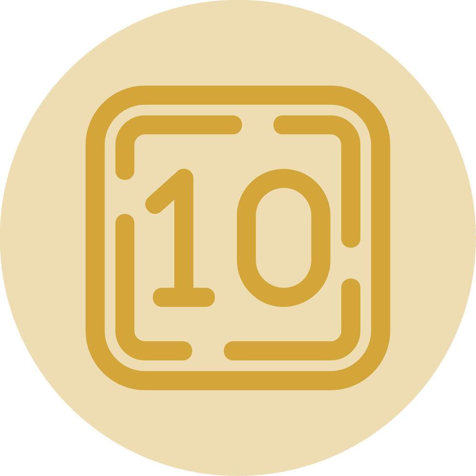 Ten Line Yellow Circle Icon vector