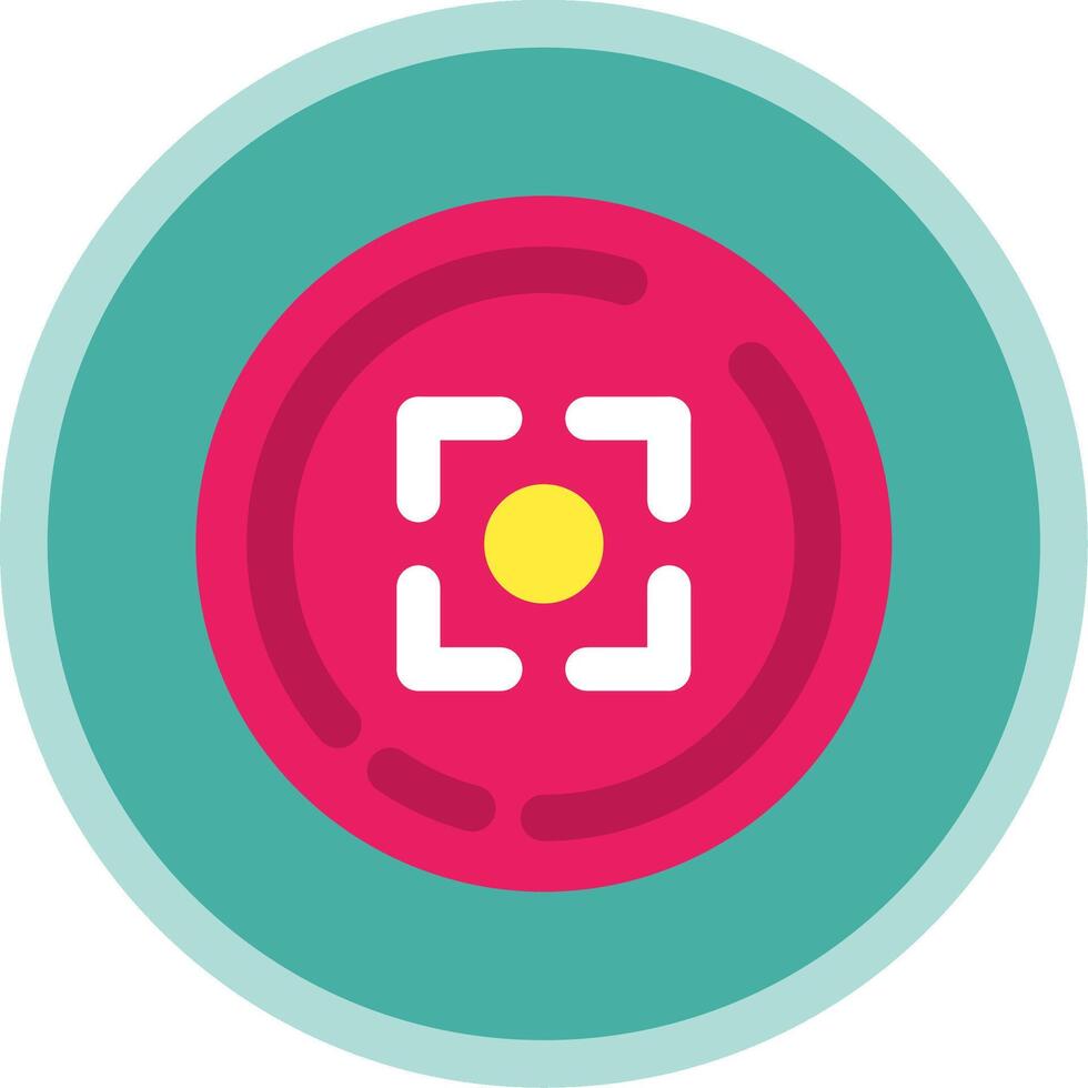 Focus Flat Multi Circle Icon vector