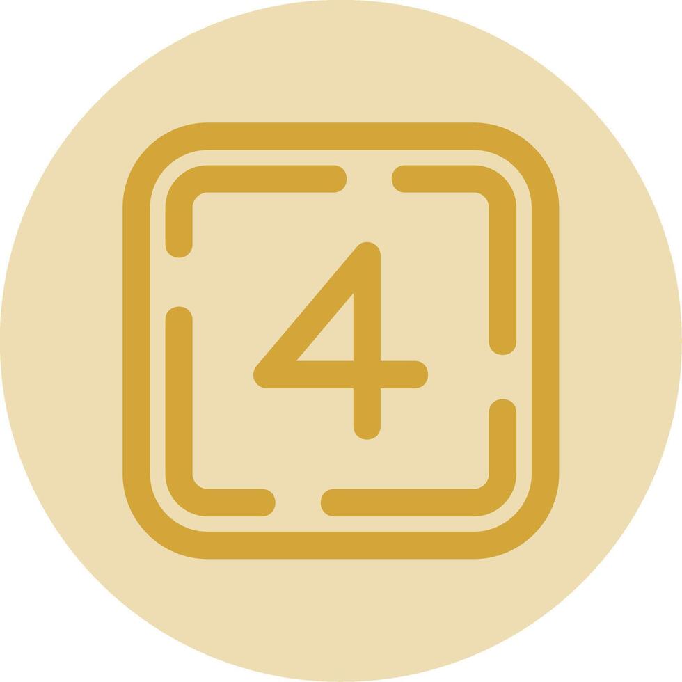 Four Line Yellow Circle Icon vector