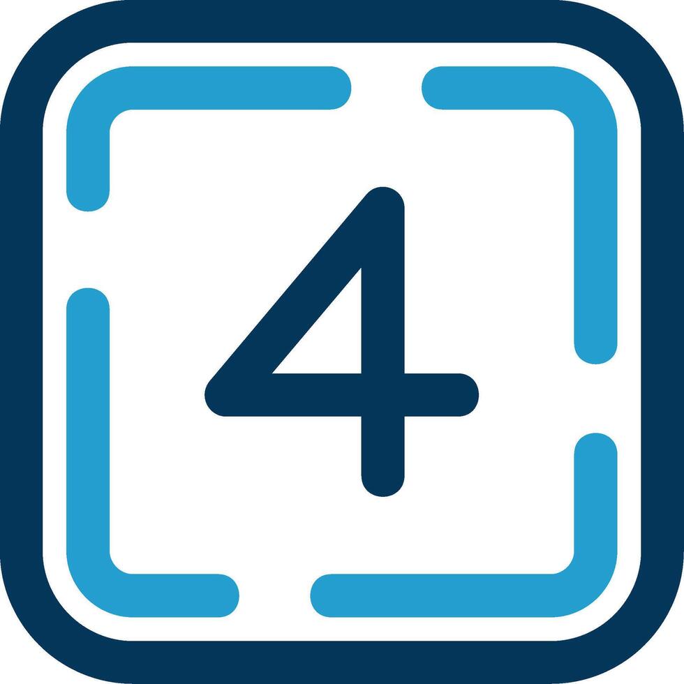 Four Line Blue Two Color Icon vector