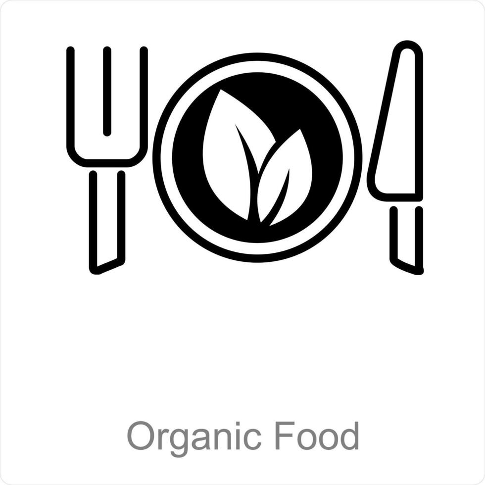 Organic Food and fresh icon concept vector