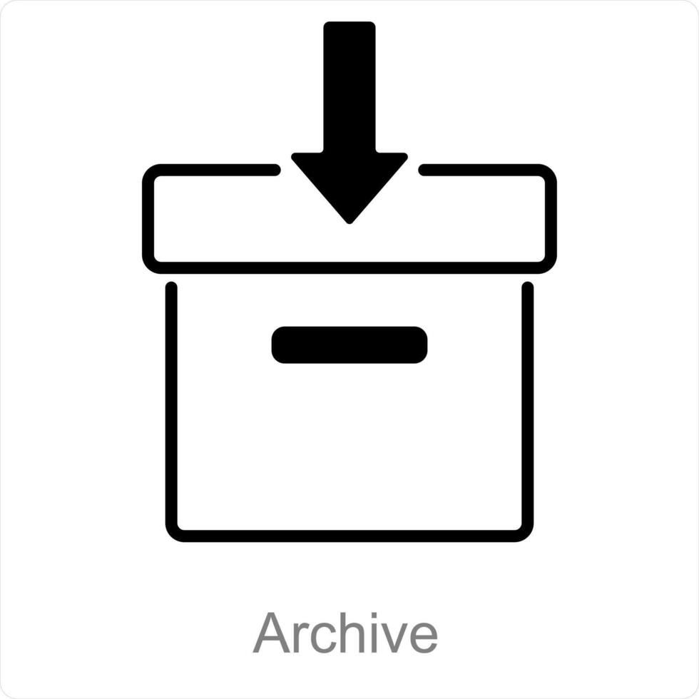 Archive and file icon concept vector