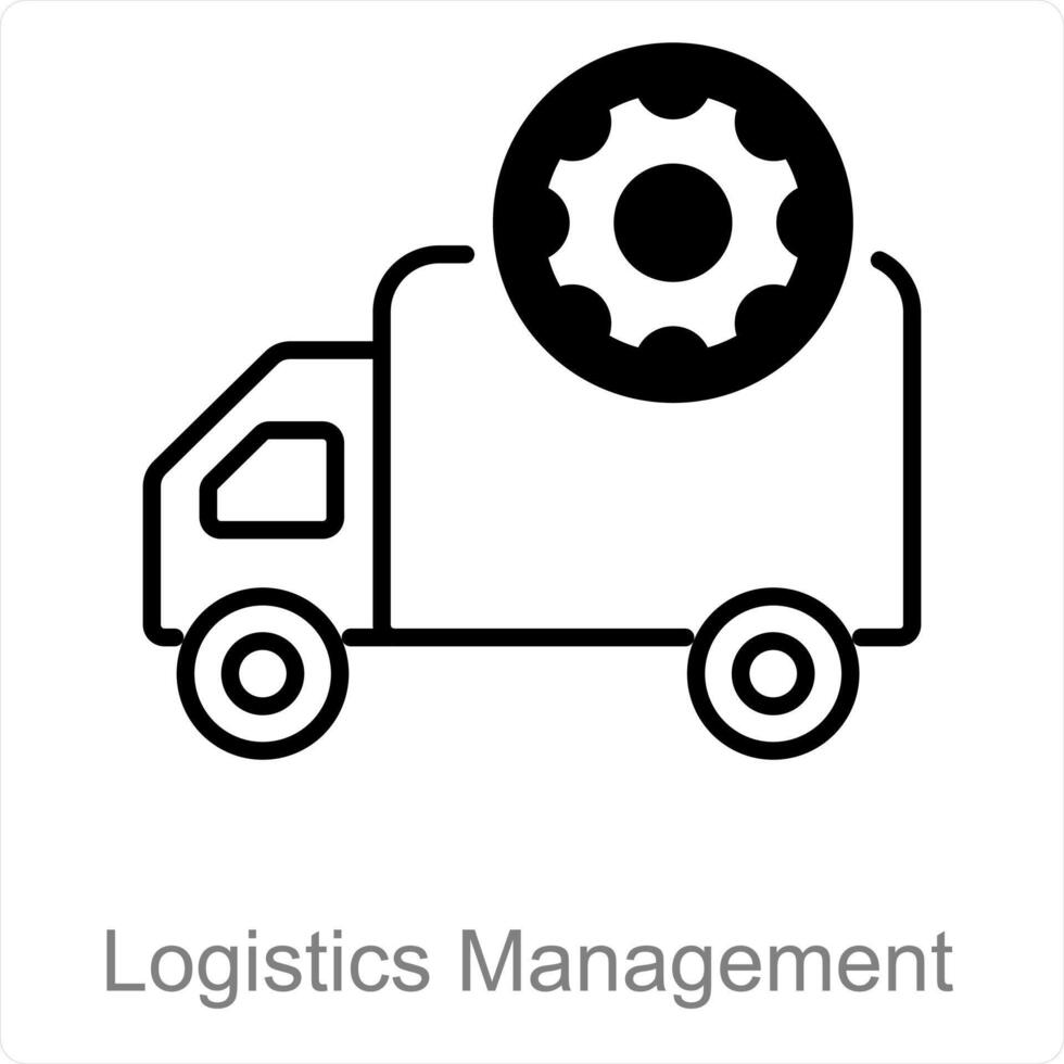 Logistics Management and management icon concept vector