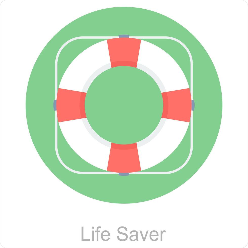 Life Saver and saver icon concept vector