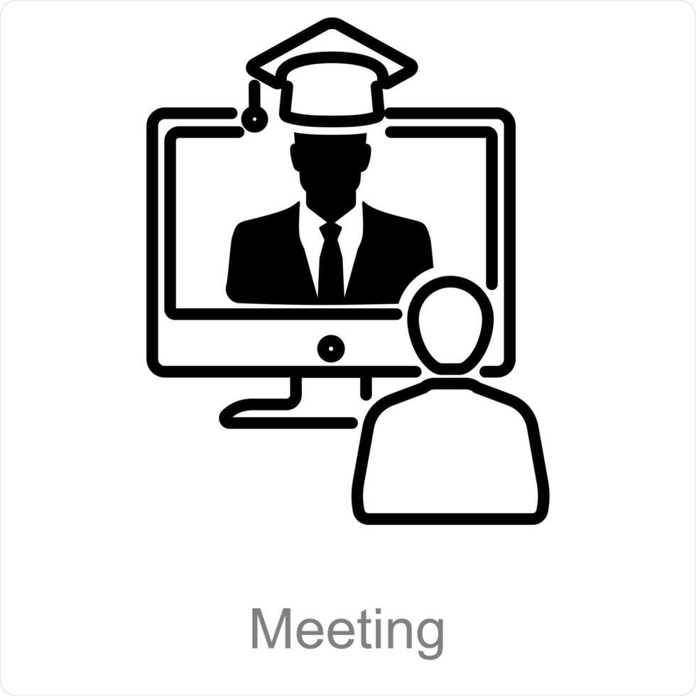 Meeting and idea icon concept vector