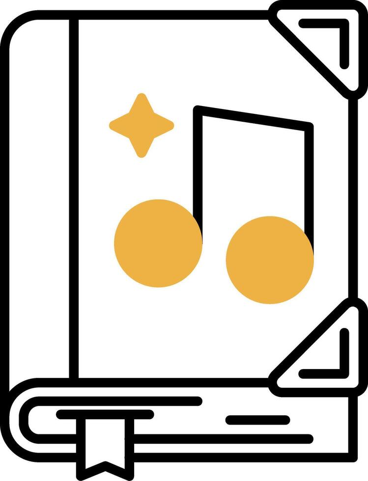 Music Skined Filled Icon vector