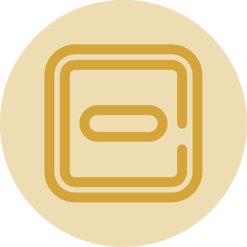 Minus Line Yellow Circle Icon vector