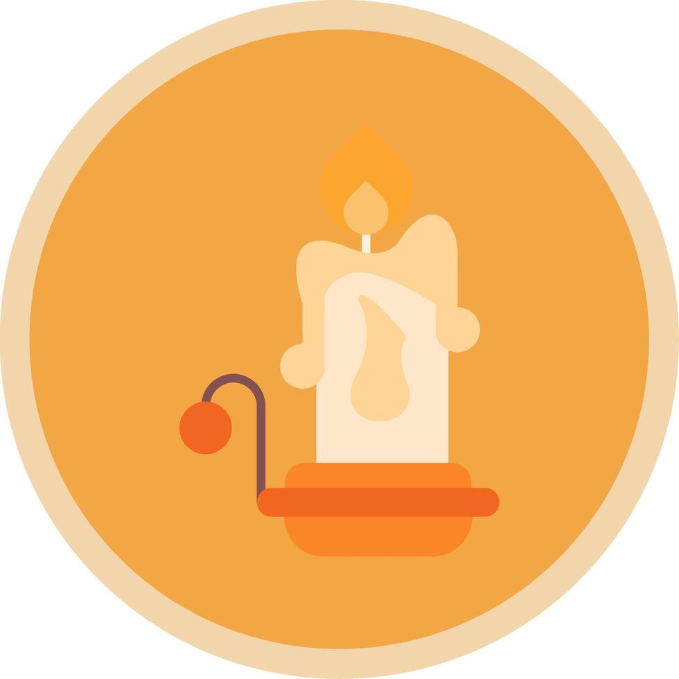 Candles Flat Multi Circle Icon vector