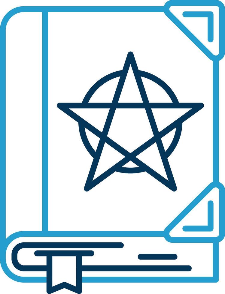 Tanakh Line Blue Two Color Icon vector