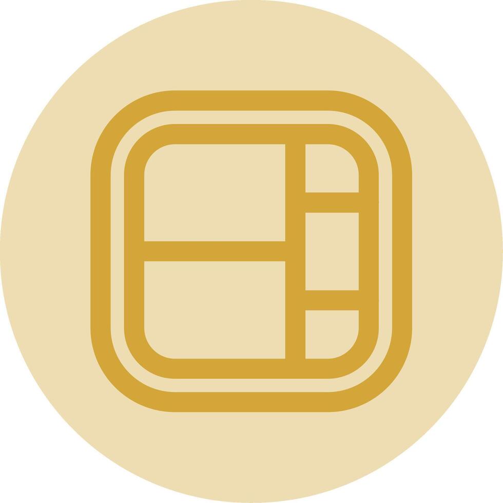 Layout Line Yellow Circle Icon vector