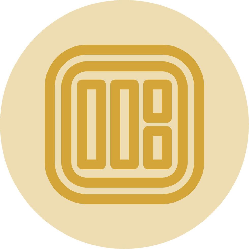 Layout Line Yellow Circle Icon vector