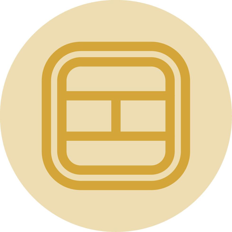 Layout Line Yellow Circle Icon vector