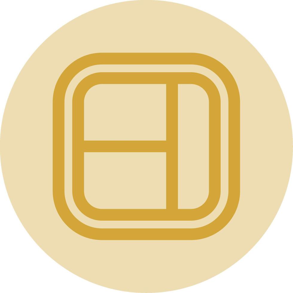 Layout Line Yellow Circle Icon vector
