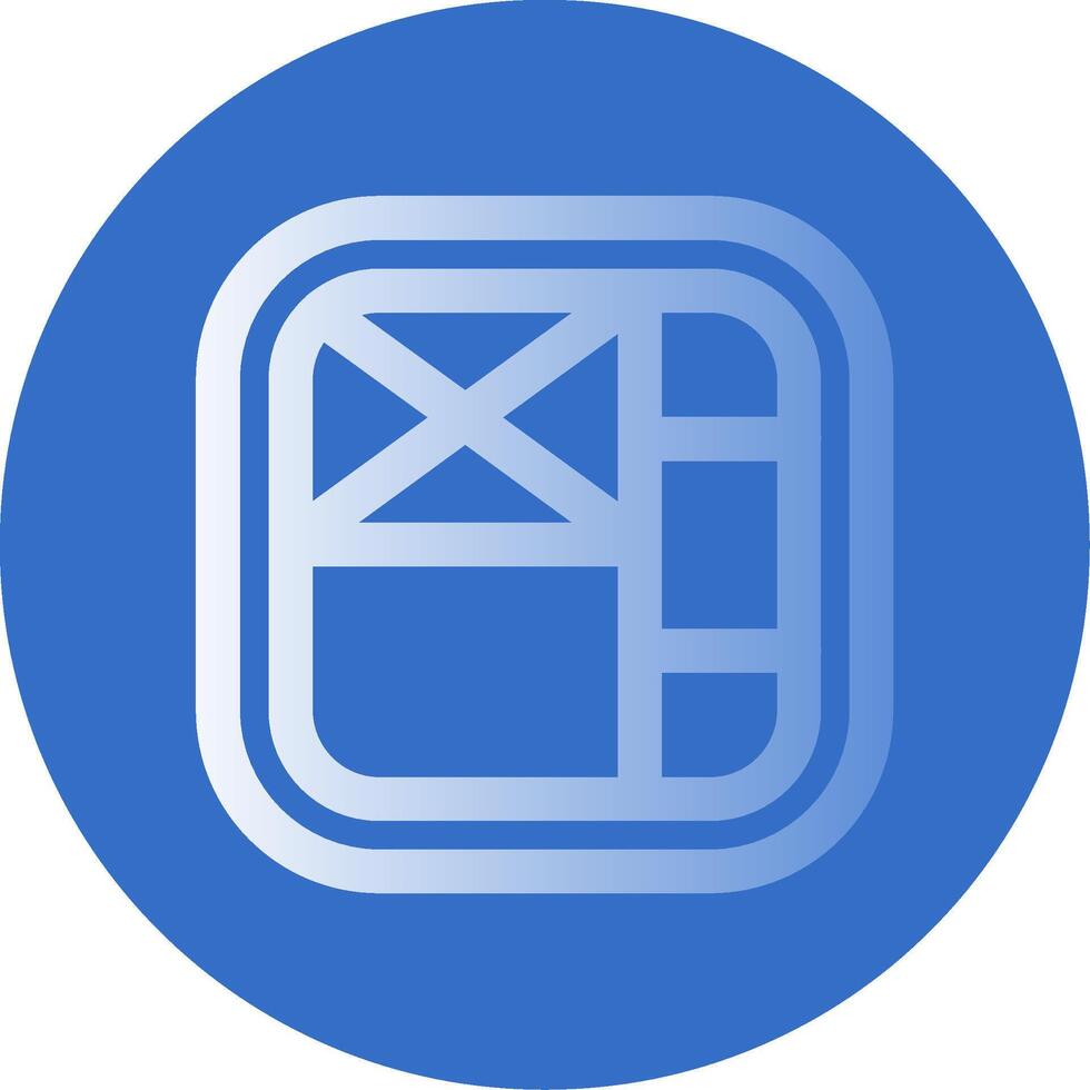 Layout Gradient Line Circle Icon vector