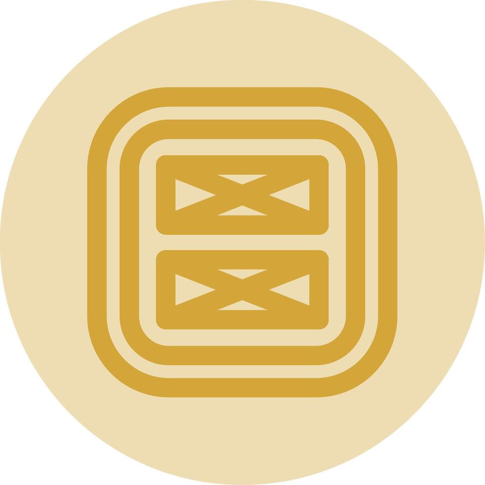 Layout Line Yellow Circle Icon vector