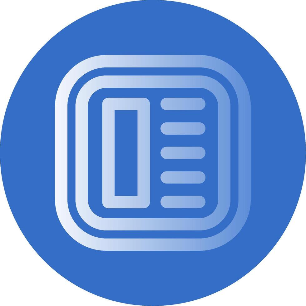Layout Gradient Line Circle Icon vector