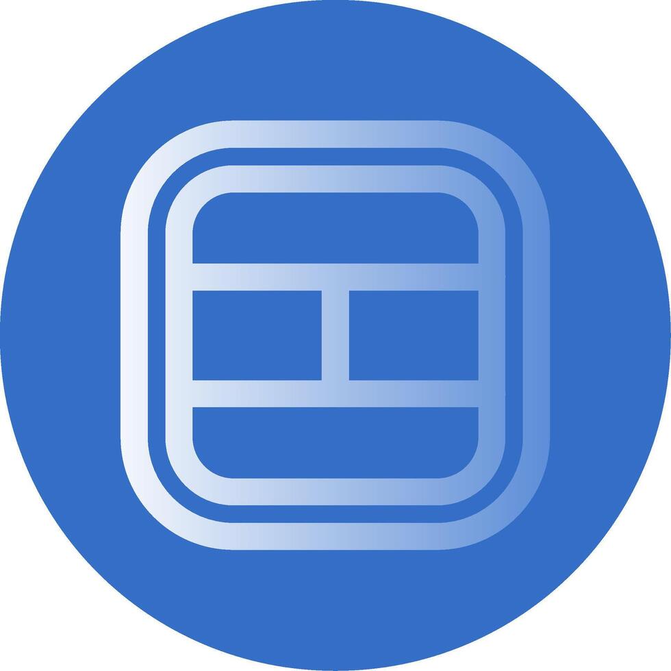 Layout Gradient Line Circle Icon vector
