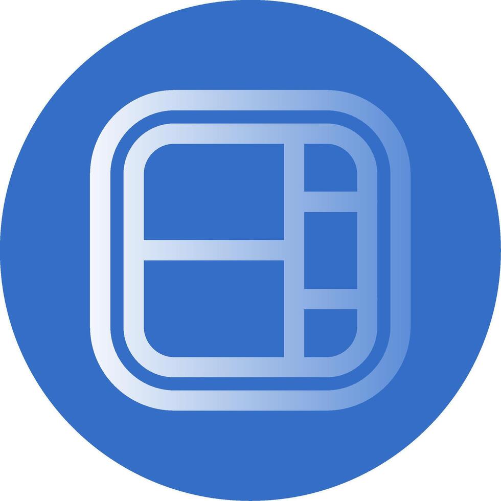 Layout Gradient Line Circle Icon vector